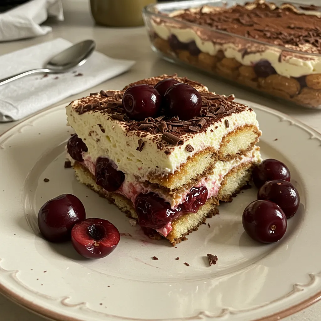 Black Forest Tiramisu: Ultimate Elegant Cherry-Chocolate Italian Dessert Perfection - tertiary view